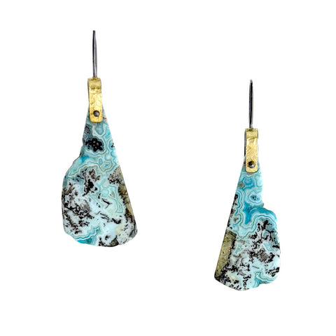 Larimar Bridle Bit Earrings