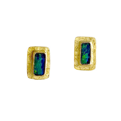 Austrailian Opal Doublet Earrings