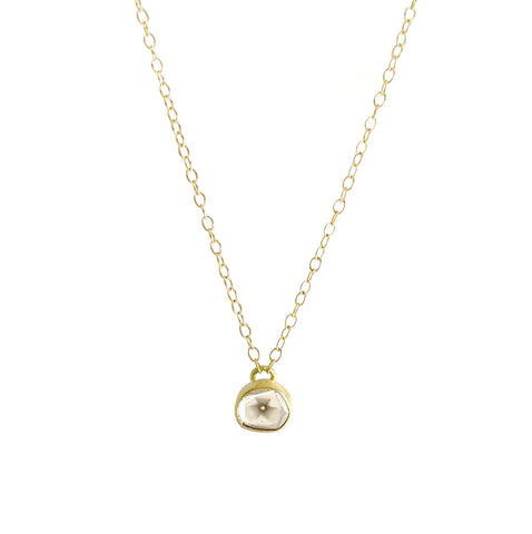 Diamond Slice Pendant Necklace