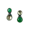 Gem Flip Studs, Greens