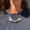 Arc Necklace, Black/Purple