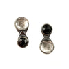 Gem Flip Studs, Black & White