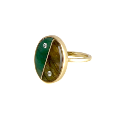 Equinox Intarsia Gold Ring