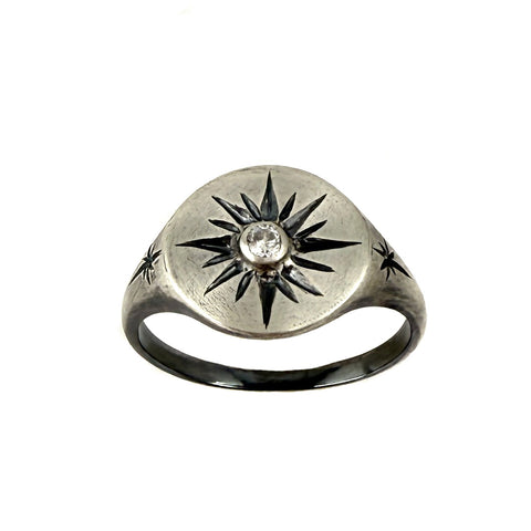 Star Signet, White Sapphire