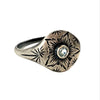 Pinwheel Flower Signet, Topaz
