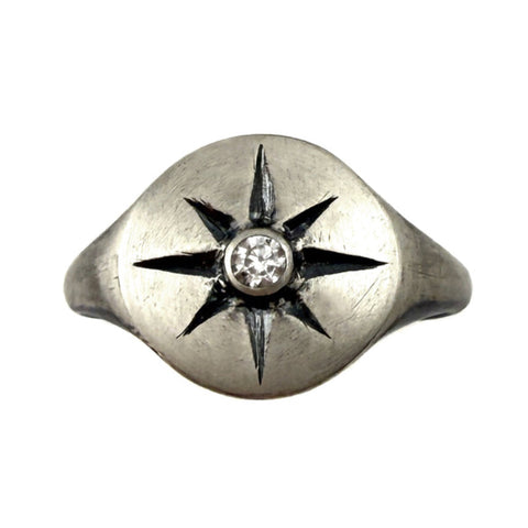 Star Signet, White Sapphire