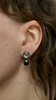 Gem Flip Studs, Black & White