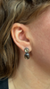 Gem Flip Studs, Green & Brown
