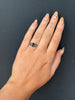 Oval the Moon Ring, Blue Topaz