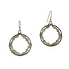 Medium Circle Geode Earrings, Labradorite