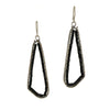 Large Polygon Geode Earrings, Spinel