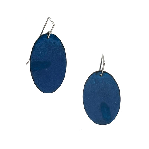 Oval Dangles, Blue