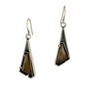 Tab Set Polygon Earrings, Smoky Topaz
