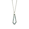 Polygon Geode Necklace, Aquamarines