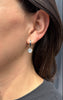 Two Tone Moonstone Huggie Earrings