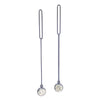 Long Link Prehnite Drop Earrings