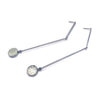 Long Link Prehnite Drop Earrings