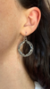 Medium Circle Geode Earrings, Labradorite
