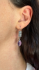 Amethyst Etched Strip Earrings