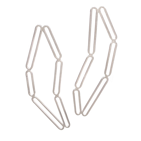 Angled Link Earrings