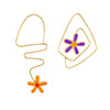 Daisy Popper Pair, Gold, Orange & Lavender