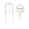 Line Drawing Earrings, Silver, 2