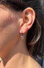 Two Tone Amethyst Huggie Earrings