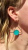 Popper Pair Earrings, Gold, Teal & Orange