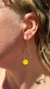 Popper Pair Earrings, Gold, Sky Blue & Yellow