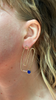 Popper Pair Earrings, Gold, Purple & Blue