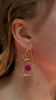 Popper Pair Earrings, Gold, Purple & Blue