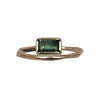 Green Tourmaline Faceted Ring