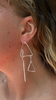 Line Drawing Earrings, Silver, 3