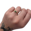 Green Tourmaline Faceted Ring