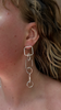 Line Drawing Earrings, Silver, 1