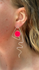 Popper Pair Earrings, Silver, Chartreuse & Fuchsia