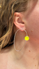 Popper Pair Earrings, Silver, Chartreuse & Fuchsia