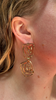 Line Drawing Earrings, Gold, 3
