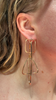 Line Drawing Earrings, Gold, 2