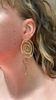 Line Drawing Earrings, Gold, 2