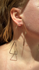 Line Drawing Earrings, Gold, 1