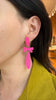 2pc Simple Drops w Bows, Pink