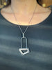 Arch with Polygon Geode Pendant Necklace