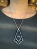 Framed Intersections Geode Necklace