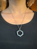 Hexagon Geode Charm, Large