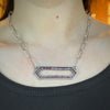 Horizontal Hex Geode Necklace