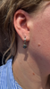 Two Tone Labradorite Huggie Earrings