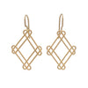 Lattice Earrings, Gold