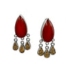 Carnelian & Druzy Tears Earrings