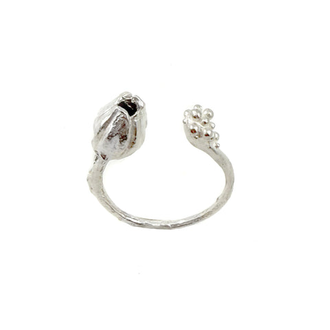 Ghost Pipe Ring, Silver